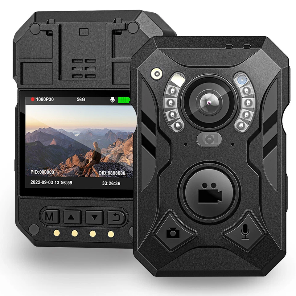 Body Camera With Audio Video Recorder Night Vision Body Worn Camera 128G 3600mAh - Image 1 of 4