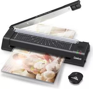 13 Zoll Thermo Kaschiermaschine Maschine mit Stahl Papierschneider für Zuhause, Büro - schwarz - Bild 1 von 7