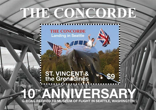 St. Vincent 2013 - SC# 3877 - The Concorde, Plane Museum - Souvenir Sheet - MNH - Image 1 of 1