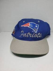 Vintage New England PATRIOTS Snapback Hat Embroidered Big Logo Rare 90s Team NFL - Picture 1 of 5