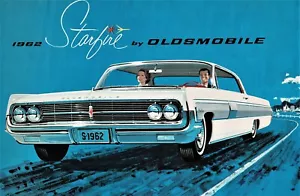 1962 Oldsmobile Starfire Coupe Convertible Folder-Style Vintage Sales Brochure - Picture 1 of 2