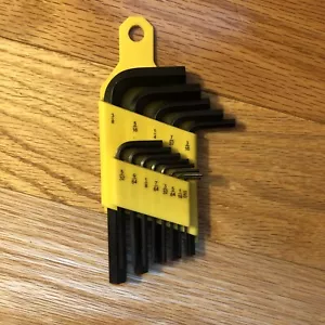 Allen wrench - 12pc set SAE Inch Sizes, 0.5 in, 1/16, 5/64, ..., 5/16, 3/8 in. - Picture 1 of 5