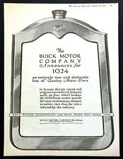 1924 Buick Announces New & Distinctive Quality Motor Cars vintage print ad