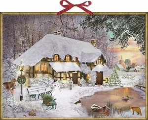 Winter Cottage in the Woods Huge Advent Calendar 52 x 38 cm Coppenrath - Picture 1 of 3