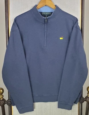 MASTERS COLLECTION Tamanho XL Masculino 1/4 Zíper Pulôver Moletom Pima Algodão Cropped - Imagem 1 de 4