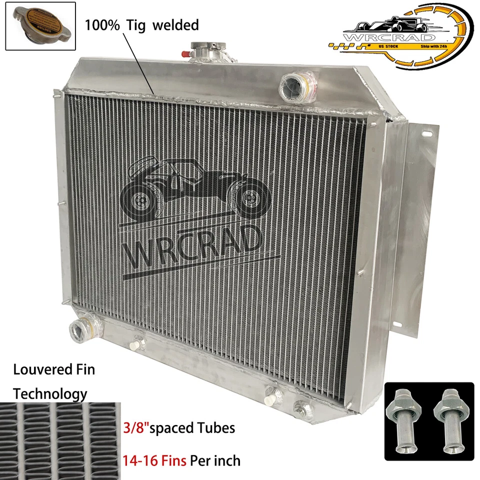 Radiador Fit 1966-1970 1969 68 Dodge Polara Monaco Plymouth Fury motor 7.2 440 Foto 1 de 4