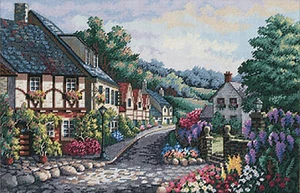 Cross Stitch Kit ~ Gold Collection Memory Lane Colonial Village #3817 - Picture 1 of 3