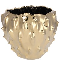 Blumenkasten Übertopf Pflanztopf gold elegant 18 cm x 15 cm, Vosteen