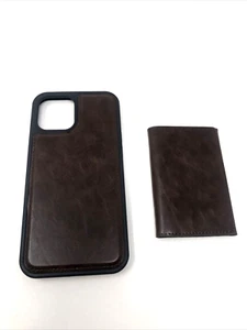 Faux Leather Protective Case for 13 Pro Max + Magnetic Detachable Card Holder - Picture 1 of 6