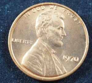 Centavo conmemorativo Lincoln 1970 centavo (BU) brillante moneda de Estados Unidos sin circular - Imagen 1 de 2