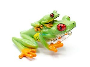 Red-Eyed Baby Brooch Miniblings Pin Frog Tree Frog Green