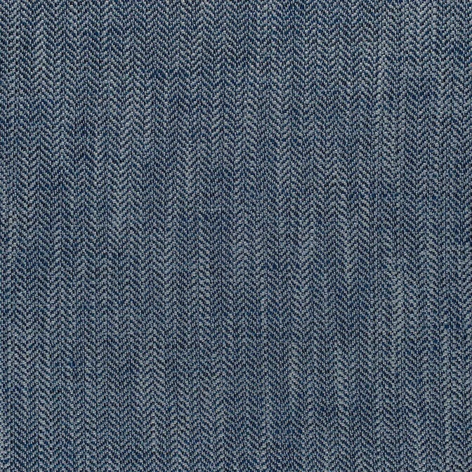Thibaut Crypton Herringbone Uphol Fabric- Ashbourne Tweed / Denim 0.90 yd W80614 - Image 1 of 1