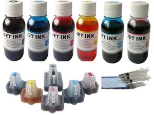 6 Refillable Cartridge for HP 02 D7345 D7355 D7360 ND® 6X4oz/S - Zdjęcie 1 z 1