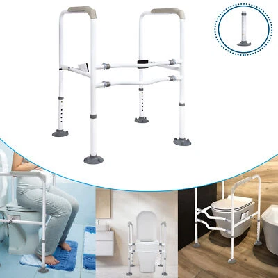 70-82cm WC Aufstehhilfe Toilettengestell Bad Klappgriff Toilettengriff Bis 200KG - Bild 1 von 4