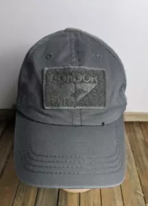 Condor Mütze Herren Gr. S/M grau passend Pro-Back Ballkappe mit Haken und Schlaufe Patches - Bild 1 von 5