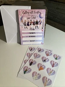 Llamando a todos los Swifites It’s Time To Par Tay 20 invitaciones + pegatinas fiesta - Imagen 1 de 4