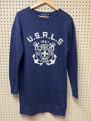 Polo Ralph Lauren sweatshirt Dress Rescue Patrol Blue Extra Small TP Long USRLS - Image 1 of 4