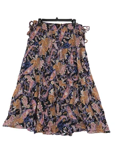 MinkPink Tiered Midi Skirt Floral Lined Peasant Boho Women's Size XXL 2XL - Picture 1 of 11