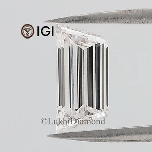 Diamante cultivado en laboratorio claro color blanco corte trapecio certificado IGI 2,05 CT - Imagen 1 de 10