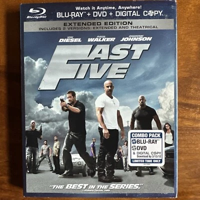 Fast Five Extended Edition (Blu-ray, 2011) - Blu-ray Disc Like New - Image 1 of 4