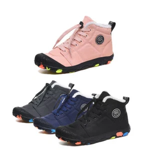 Boys Girls Walking Hiking Ankle Boots Kids Winter Casual Trainers School Shoes - Picture 1 of 21