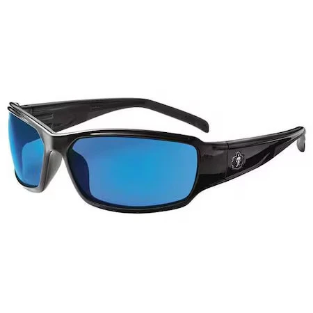 Ergodyne Thor Thor, Safety Glasses, Uncoated, Blue Mirror Lens, Black Frame, - Image 1 of 2