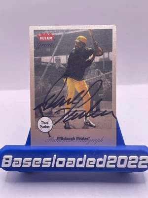 2002 Fleer Greats Дэйв Паркер автограф HOF 2025 Pittsburgh Pirates на карте - Изображение 1 из 2