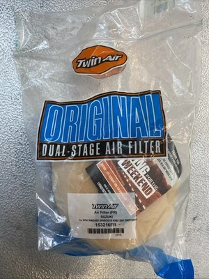 Twin Air 153216FR Power Flow Kit Backfire Replacement Filter Suzuki RMZ 450 250 - Image 1 of 4