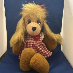 Vintage Animal Fair 1974 Clara Dog Plush Clem Girlfriend 18" - Picture 1 of 11