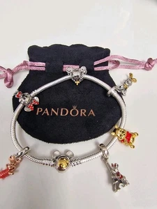 Pandora 21cm Disney 100th Anniversary Bracelet With 6 Disney Charms. - Picture 1 of 17