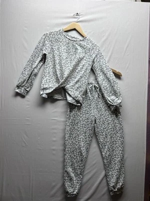 Amy Byer Meninas Grande 14 Torção Frente Branca Estampa de Chita Conjunto Lounge de Lã  - Imagem 1 de 4