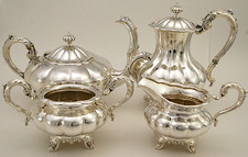 4 PC BIRKS REGENCY SILVER PLATED TEA / COFFEE SET