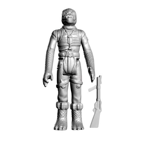 FIGURA DE ACCIÓN VINTAGE STAR WARS BOSSK ESTILO KENNER IMPRESA EN 3D Foto 1 de 2