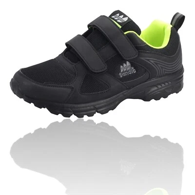 SANDIC Herren Sneaker Sportschuhe Turnschuhe Klettverschluss Freizeit Schwarz Grün