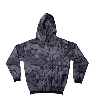 Chaqueta Oficial Zero Foxtrot Para Hombre’s L Gris Camuflaje Puffer Acolchada Ligera Sudadera con Capucha Foto 1 de 4