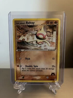 Team Magma's Baltoy 60/95 EX Team Magma vs Team Aqua 2004 Pokémon TCG Heavy Used - Image 1 of 4