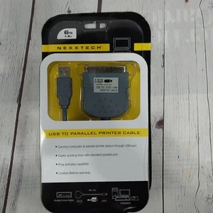 Câble USB vers imprimante parallèle pour ordinateur Nexxtech 6 pieds - Photo 1/4