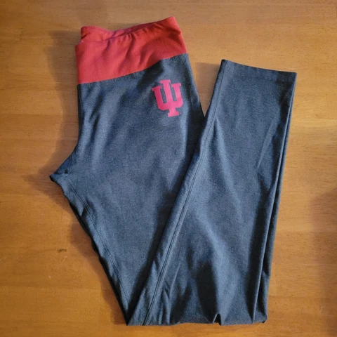 Indiana University Leggings Athletic Pants Women Large Colosseum IU RN 114166 Cover