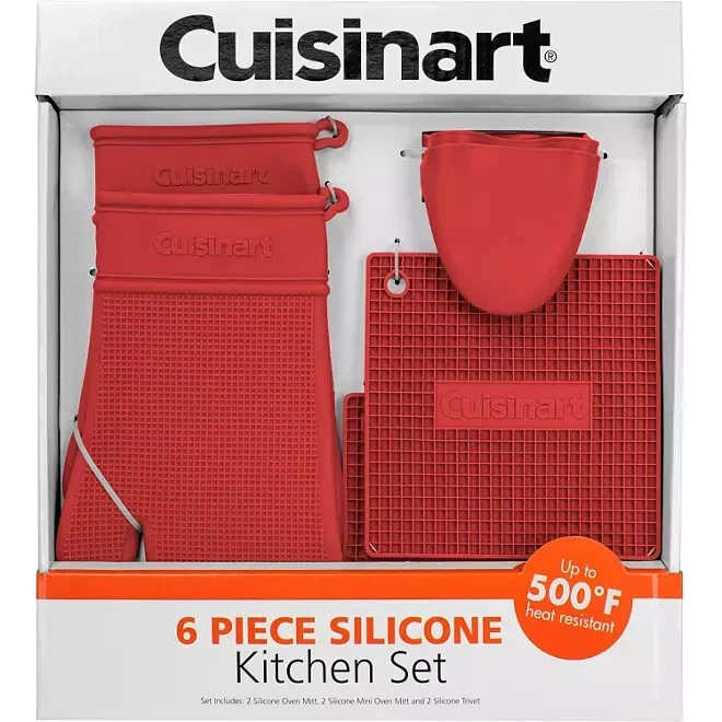 Nuevo - Juego de cocina de silicona Cuisinart 6 piezas - Color rojo Foto 1 de 1