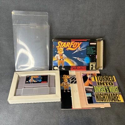 Super Nintendo SNES - Star Fox w/ All Inserts - Complete/CIB - Tested - Image 1 of 4