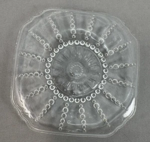 Vtg Federal Glass 6" Plate Columbia Pattern Atomic Pearl Blast Dessert Plate USA - Picture 1 of 24