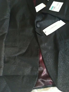 $125 Calvin Klein Big Boys Metallic Shawl Suit Jacket Seperates sz 14 Party - Picture 1 of 11