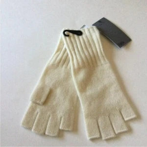 NORDSTROM RACK WOMENS CASHMERE FINGERLESS GLOVES IN IVORY OS NWT - Picture 1 of 5