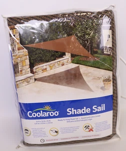 Coolaroo Ready-to-Hang Triangle Shade Sail Canopy, Mocha, 13 Feet, Mocha - Picture 1 of 3