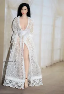 1:12 Scale White Nightgown Mesh Underwear Clothes Action Figure Body 6" Female - Picture 1 of 4