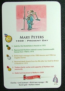 1 x Card History Heroes Sport # Mary Peters Athlete