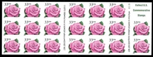 US 1999 SC#3052d CORAL PINK ROSE POSTAGE STAMP BOOKLET OF 20  MNH - Picture 1 of 1
