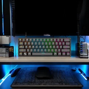 Professional BAJEAL LED 60% Mechanical RGB Gaming Keyboard Tactile - Picture 1 of 8