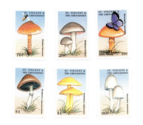 St. Vincent 1998 SC# 2552-7 Mushrooms, Fungi, Flora - Set of 6 Stamps - MNH Cover