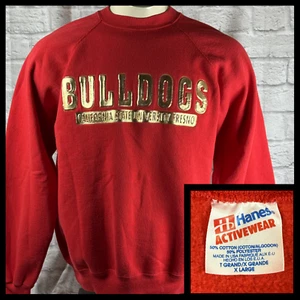 Sudadera De Colección Universidad Estatal de California Fresno Bulldogs XL 50/50 Hecha en EE. UU. - Imagen 1 de 8